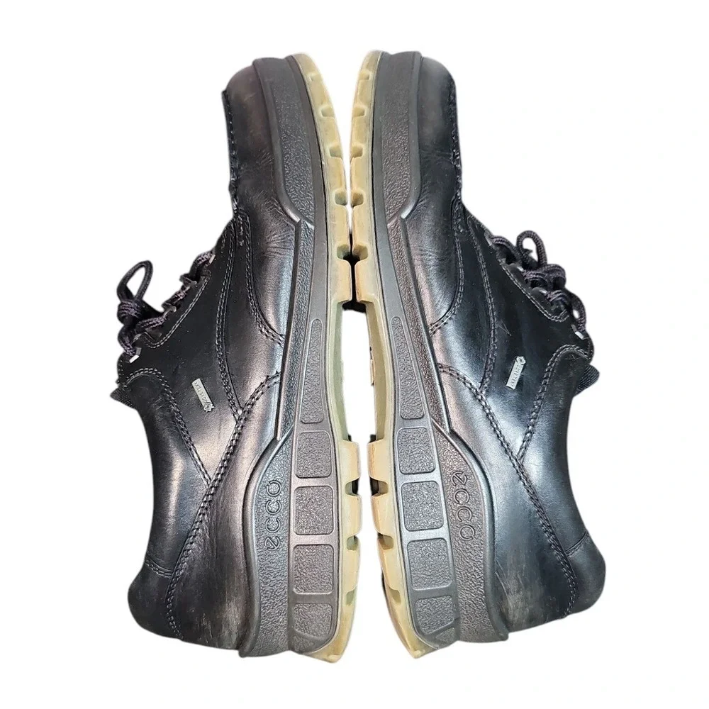 Ecco‎ Gore-Tex Leather Oxfords Walking Shoes Waterproof Black Mens Size 14 $220